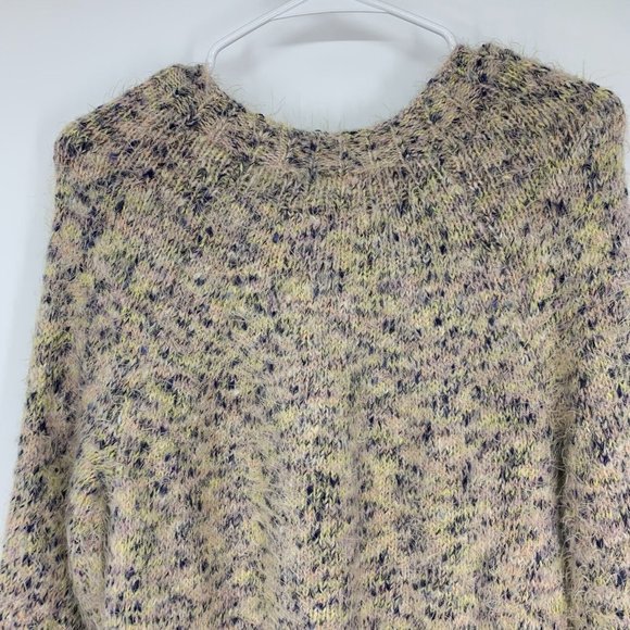 Lou & Grey Sweater Speckled Metallic Fuzzy Knit Long Sleeve - Picture 7 of 10